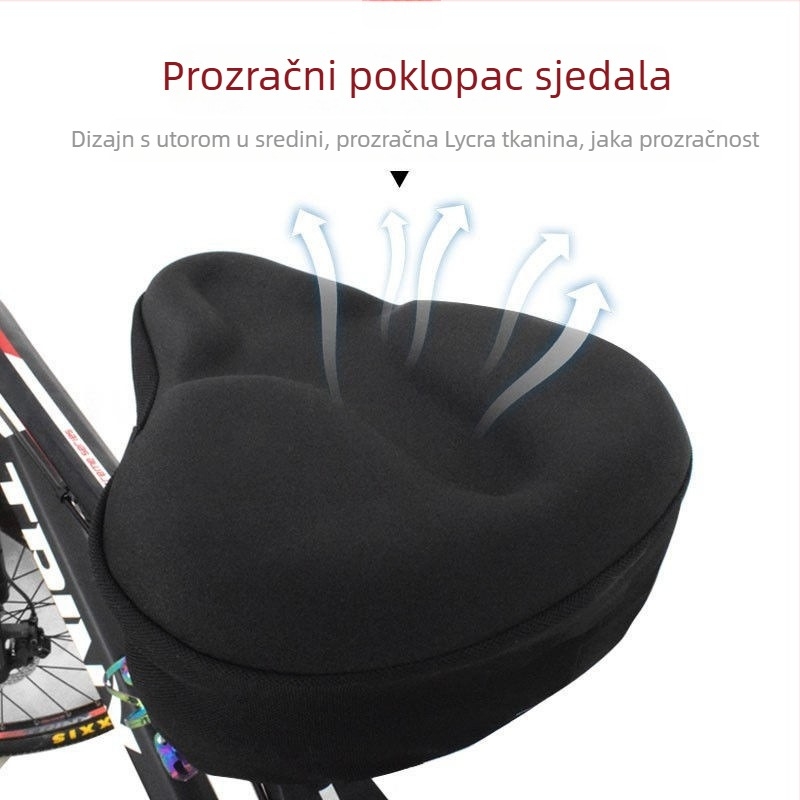 Silikon navlaka za sjedalo, debeli sloj, iznimno mekana, široka za brdske bicikle