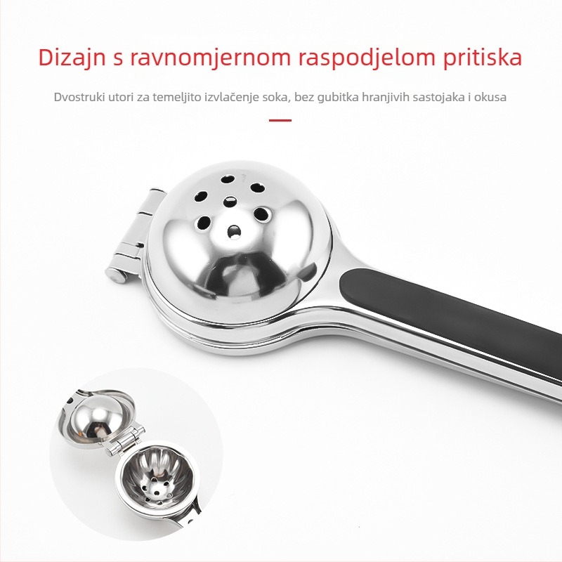 Sokovnik od nehrđajućeg čelika, ručna presica za limune i naranče, kompaktni kuhinjski alat.