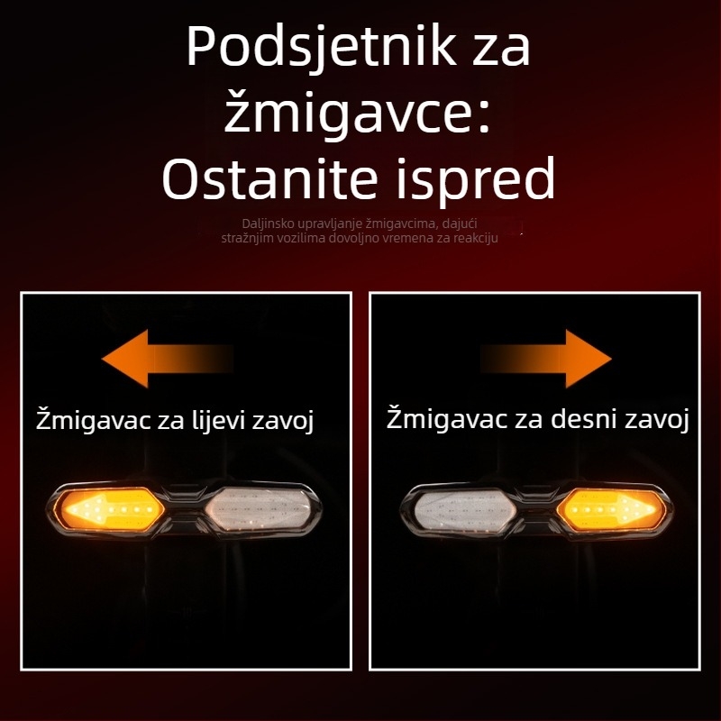 Bežično stražnje svjetlo za bicikl s daljinskim upravljačem za noćnu vožnju na planinskom biciklu