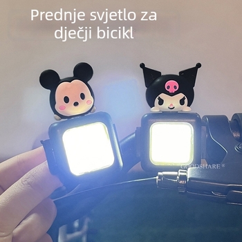 Dječje prednje svjetlo za bicikl, noćna vožnja, punjivo, sladak Kuromi dizajn