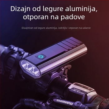 Prednje LED svjetlo za bicikl 3T6 visoke jasnosti, aluminijski spoj, punjivo