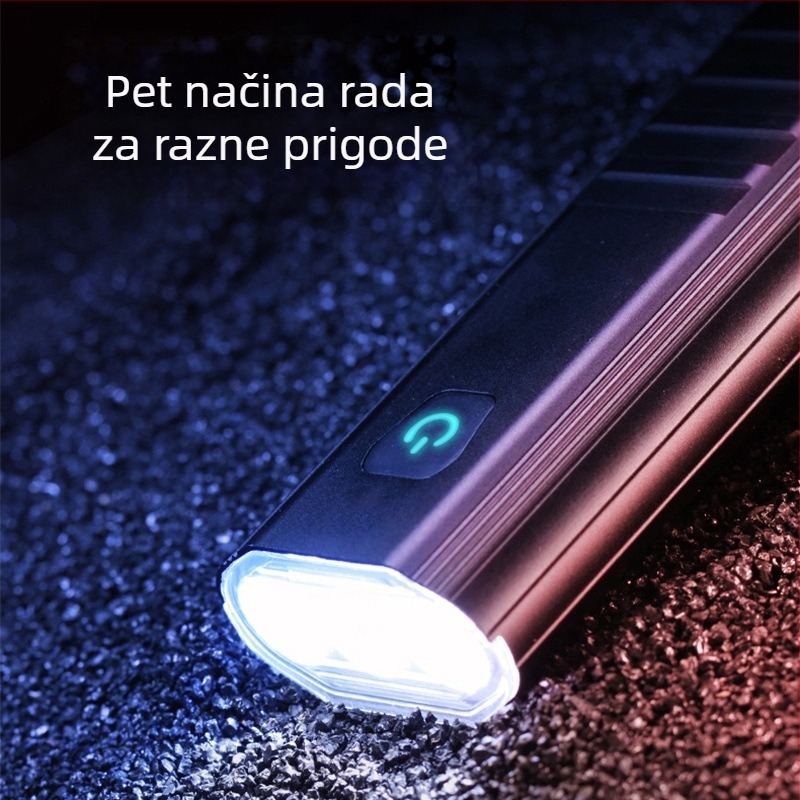 Prednje LED svjetlo za bicikl 3T6 visoke jasnosti, aluminijski spoj, punjivo
