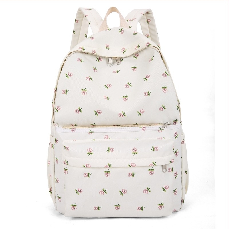 Ruksak s osvježavajućim floralnim motivom za djevojke srednjoškolke i studentice, Mori stil kampus ruksak, Harajuku putni ruksak za žene