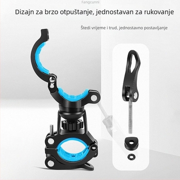 Držač prednjeg svjetla za bicikl s 720° kuglastim zglobom, klipsa za brdski bicikl