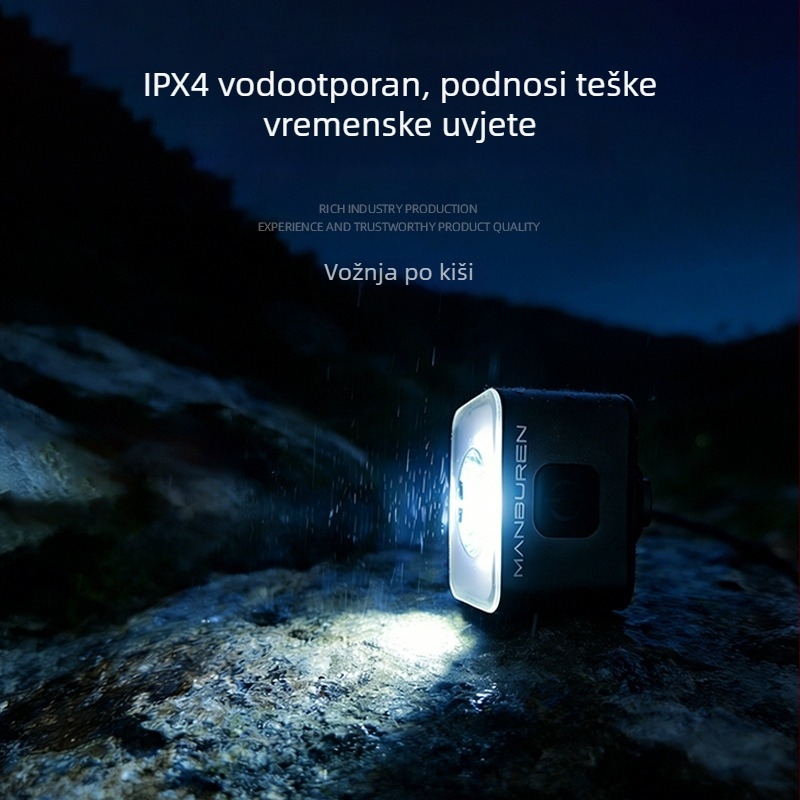 Prednje svjetlo od aluminijske legure za bicikl s visokim intenzitetom svjetla, noćna vožnja po cesti i planinskom biciklu, montaža remenom, micro-USB punjenje