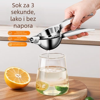 Ručna presa limuna, mali nehrđajući čelični iscijeđivač voća, kapaciteta do 400 ml, pogodan za limune i naranče