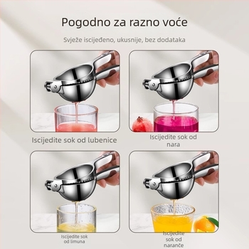 Ručna presa limuna, mali nehrđajući čelični iscijeđivač voća, kapaciteta do 400 ml, pogodan za limune i naranče