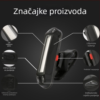 USB punjiva stražnja svjetiljka za bicikl za brdske i cestovne bicikle