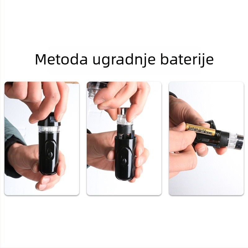 Prednje svjetlo za planinski bicikl, 5 LED, srebrno-crno