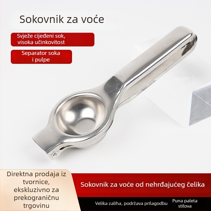 Ručni sokovnik za limun i naranču od nehrđajućeg čelika, višefunkcionalan, s otvarajućim dizajnom