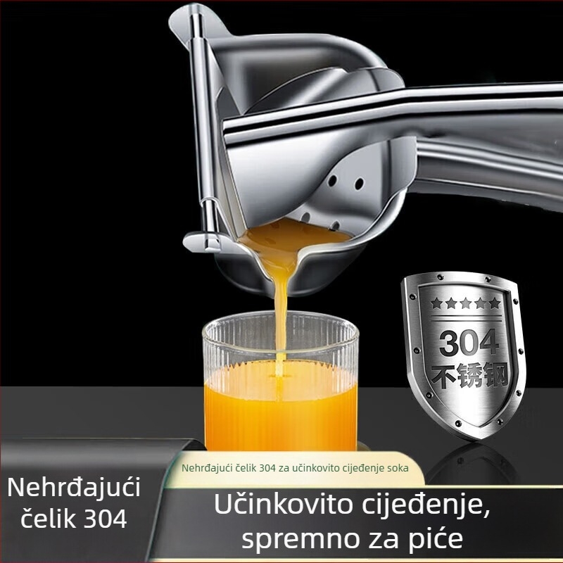 Ručni sokač od nehrđajućeg čelika 304 za naranče, limune i nar – kompaktni kućni sokovnik za voće