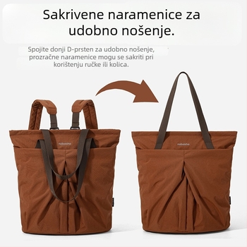 Ženski ruksak Casual Ins stil, opušteni japanski umjetnički štih, ruksak velikog kapaciteta za putovanja i školu, jednobojan