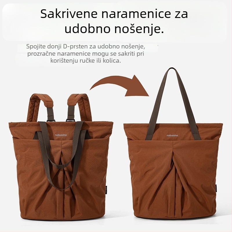 Ženski ruksak Casual Ins stil, opušteni japanski umjetnički štih, ruksak velikog kapaciteta za putovanja i školu, jednobojan