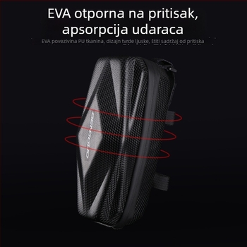 Prednja torbica za okvir planinskog bicikla, velika kapaciteta, EVA vodootporno tvrdo kućište