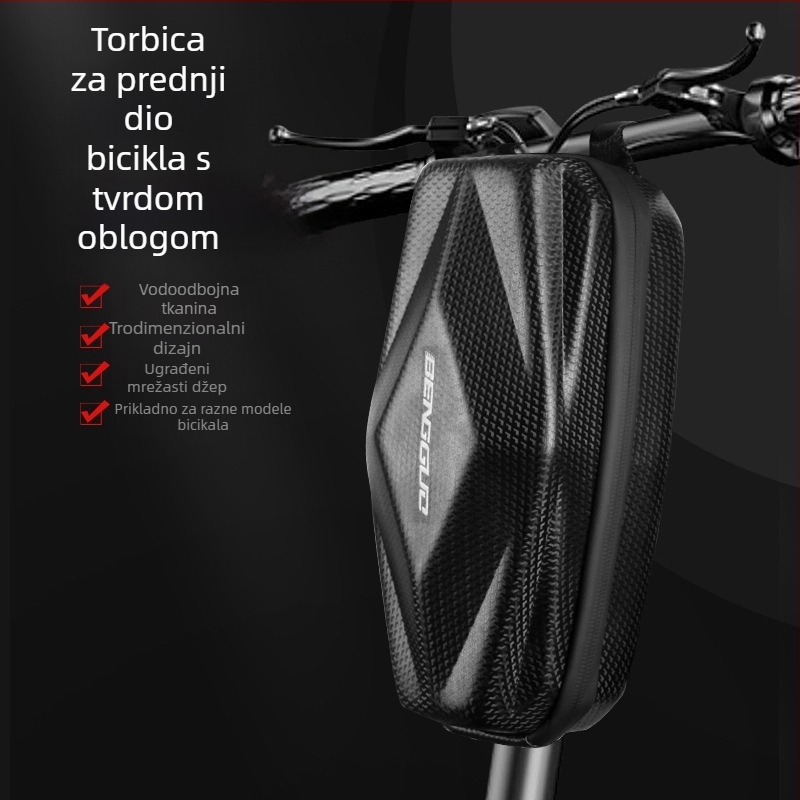 Prednja torbica za okvir planinskog bicikla, velika kapaciteta, EVA vodootporno tvrdo kućište