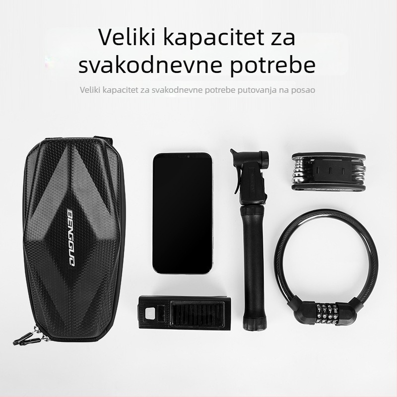 Prednja torbica za okvir planinskog bicikla, velika kapaciteta, EVA vodootporno tvrdo kućište