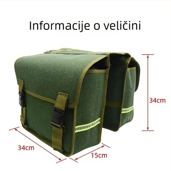 Platnena torba za stražnji nosač bicikla, dvostruka pannier torba za planinski bicikl, kapacitet 20 L
