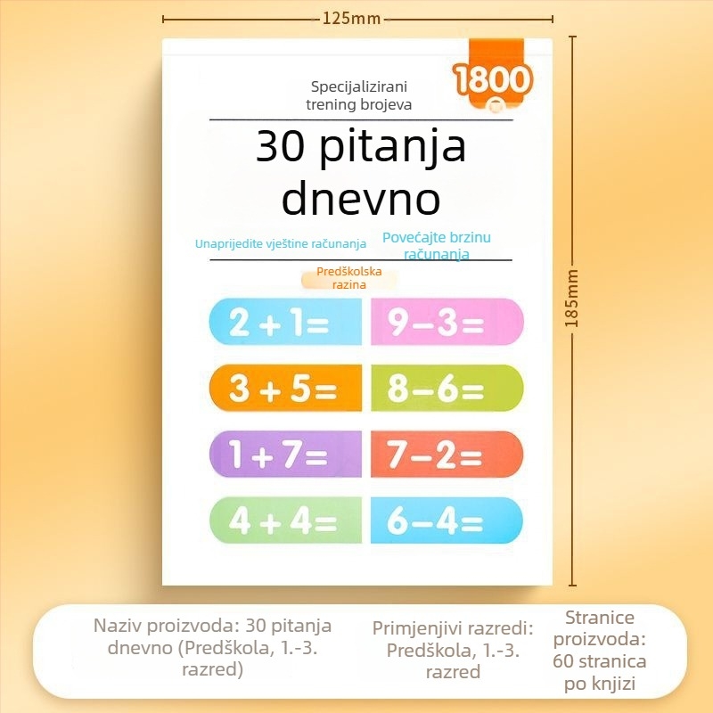 Usmeni izračun za predškolce do 3. razreda: svakodnevne brze vježbe iz matematike