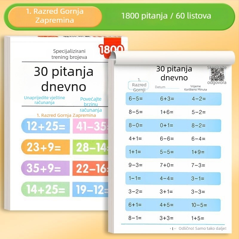 Usmeni izračun za predškolce do 3. razreda: svakodnevne brze vježbe iz matematike