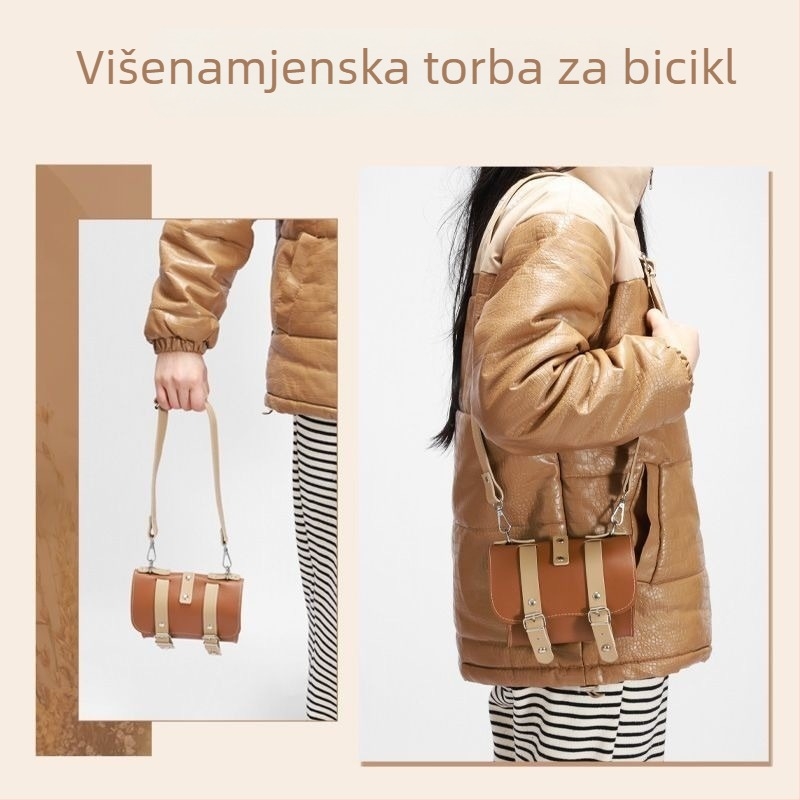 Torba za planinski bicikl, retro prednja torba, kompatibilna s sklopivim biciklima i električnim skuterima, oprema za biciklizam