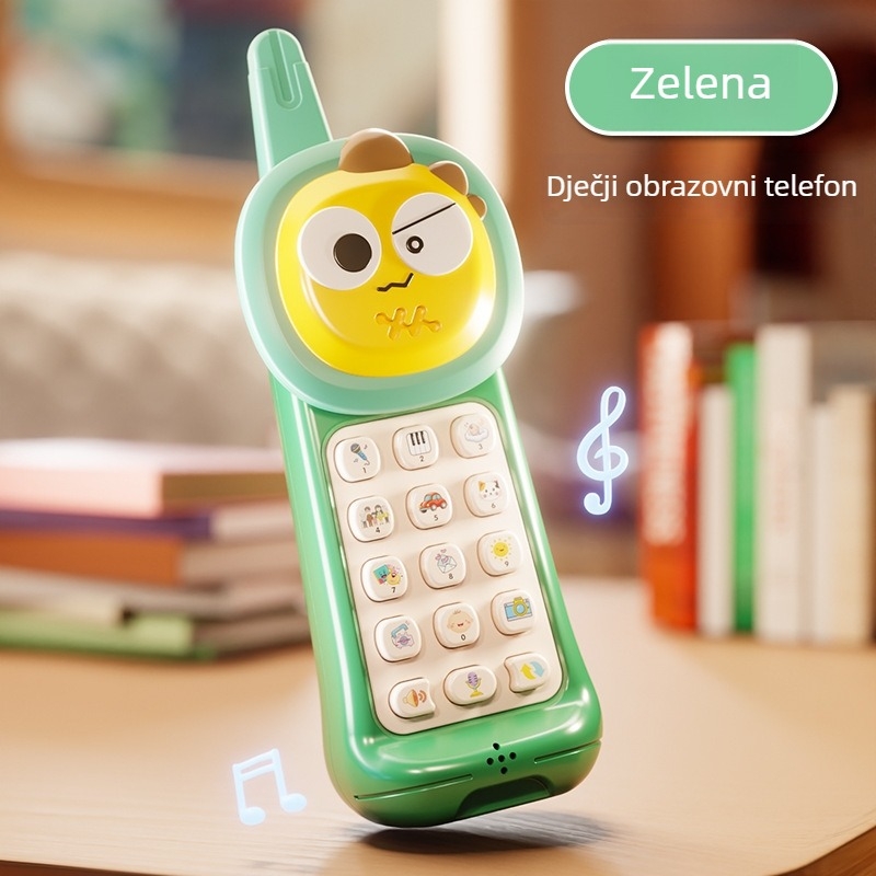 Dječji telefon za snimanje i reprodukciju – simulirani brick telefon za ranu edukaciju, stroj za priče, punjivi