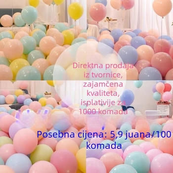 1000 debelih balona u macaronskim bojama za otvorenje, vjenčanje, rođendan i KTV sobu