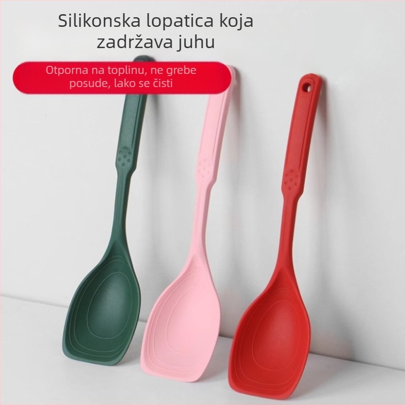 Silikonska kuhinjska spatula i žlica, otporna na visoke temperature, neprijanjajuća, kuhinjski pribor prehrambene klase