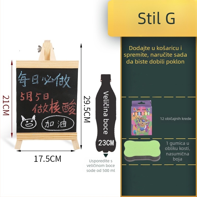 Stolna kredna ploča – reklamna ploča za trgovinu, ploča za štand, mini jelovnik za bar