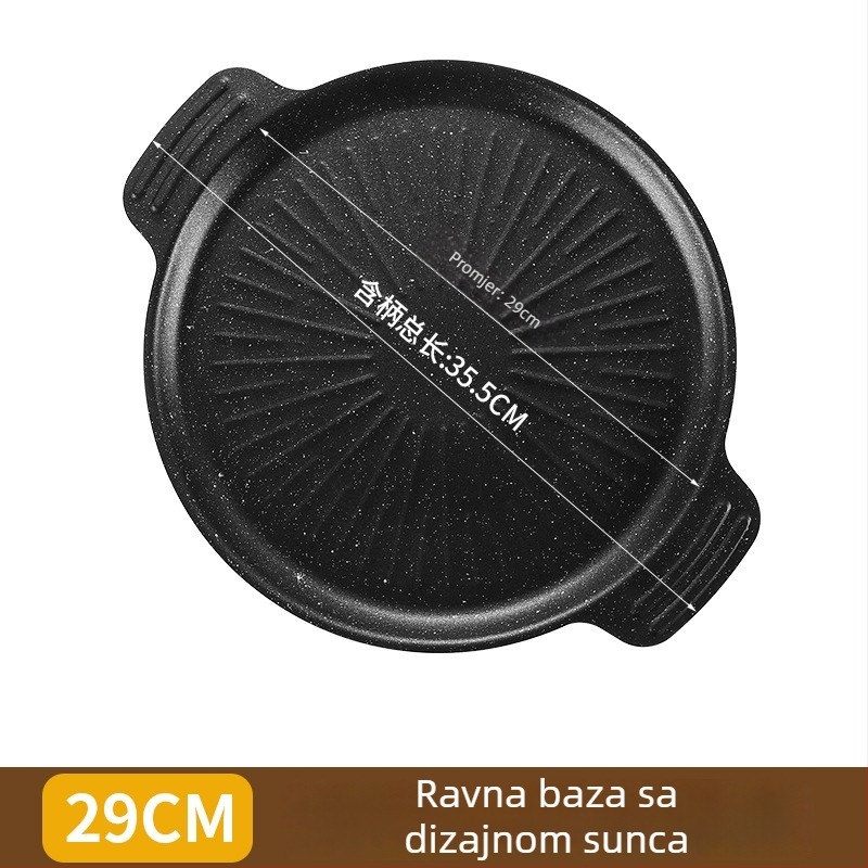 Maifan kamen nepropusna grill tava za indukcijske štednjake, vanjska ploča za roštilj, tava za pečenje mesa i ribe, prijenosni štednjak
