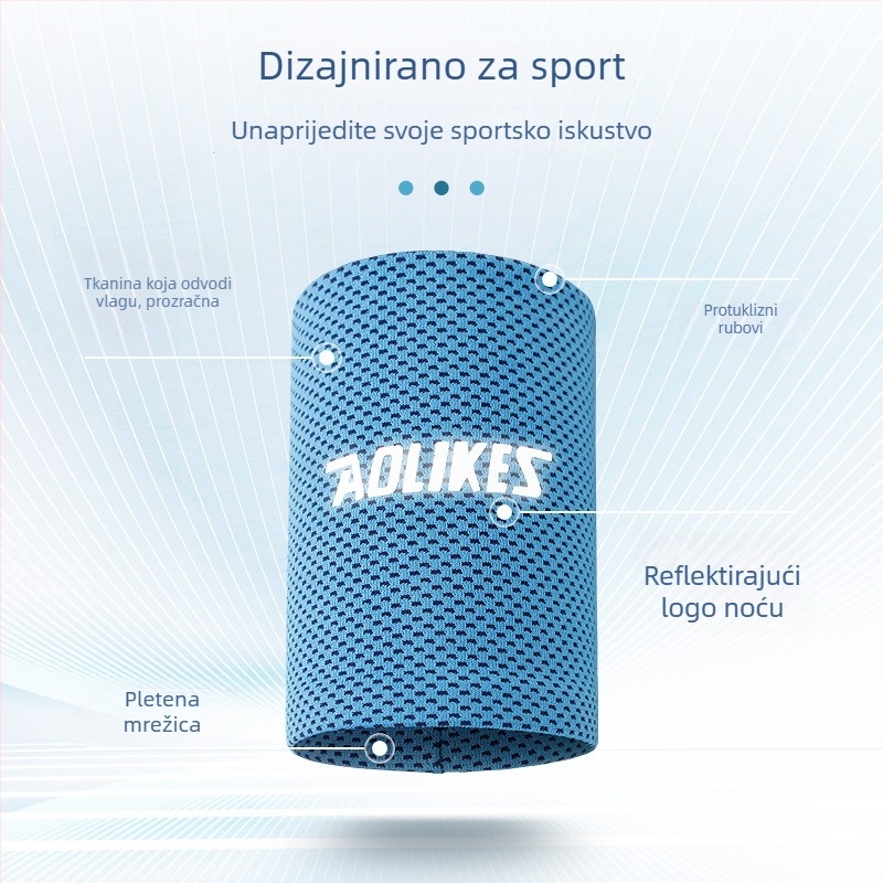 AOLIKES Hlađenje zglobne trake – tanki, prozračni ručnik za upijanje znoja, za muškarce i žene, ljeto