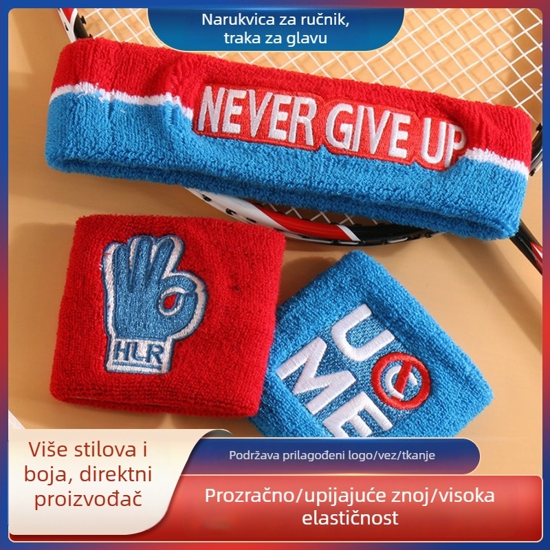 Pamučna narukvica za upijanje znoja, unisex zaštita zapešća za košarku i odbojku