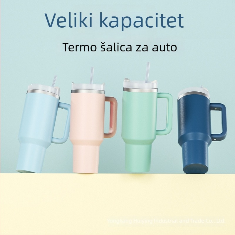 40oz auto šalica, velika izolirana šalica s unutarnjim slojem od 304 nehrđajućeg čelika, mogućnost logotipa