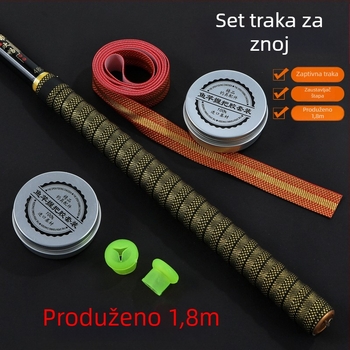 Proširena omotna ručka štapa za ribolov s trakom koji upija znoj i protukliznim trakom