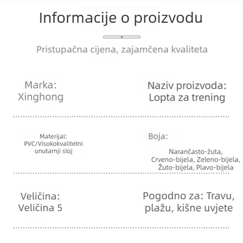Prilagođeni PVC nogomet No.3/No.4/No.5 za djecu i mlade za trening i natjecanje, dizajn s petokrakom zvjezdicom, visoka elastičnost, otporno na habanje