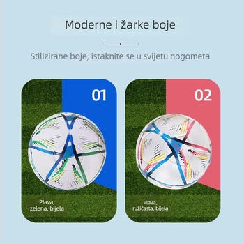 Prilagođena PVC nogometna lopta broj 5, šivana strojem, za trening i natjecanja učenika, s tiskom logotipa