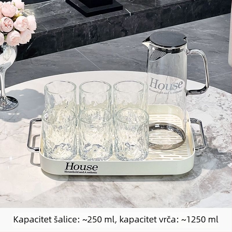 Nordijski stil, otporan na visoke temperature set za hladnu vodu, kućna oprema, velik kapacitet, elegantan dizajn