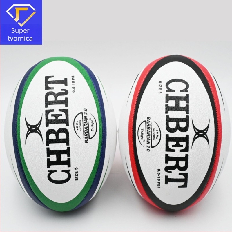Rugby lopta No.5/No.4 — PU površina, šivanje mašinom, PVC gumena tekstura za trening i utakmice