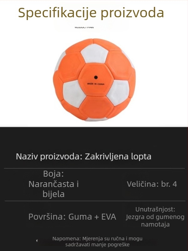 Nogomet za djecu, veličina 4, dizajn mjeseca luka, izdržljiva konstrukcija, napredna tehnologija, rotacija, banan udarac