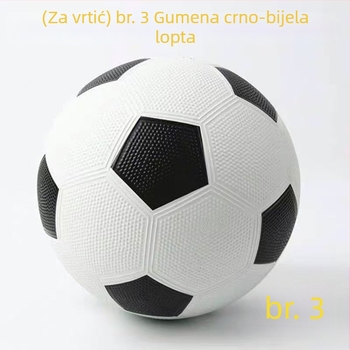 Gumena nogometna lopta, crno-bijela, veličine 3, 4 i 5, za osnovnoškolce i srednjoškolce