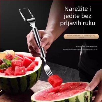 Nerđajući čelik – dvostruko glave dinje nož-žlica, voćna vilica, višenamjenski alat za rezanje pulpe dinje