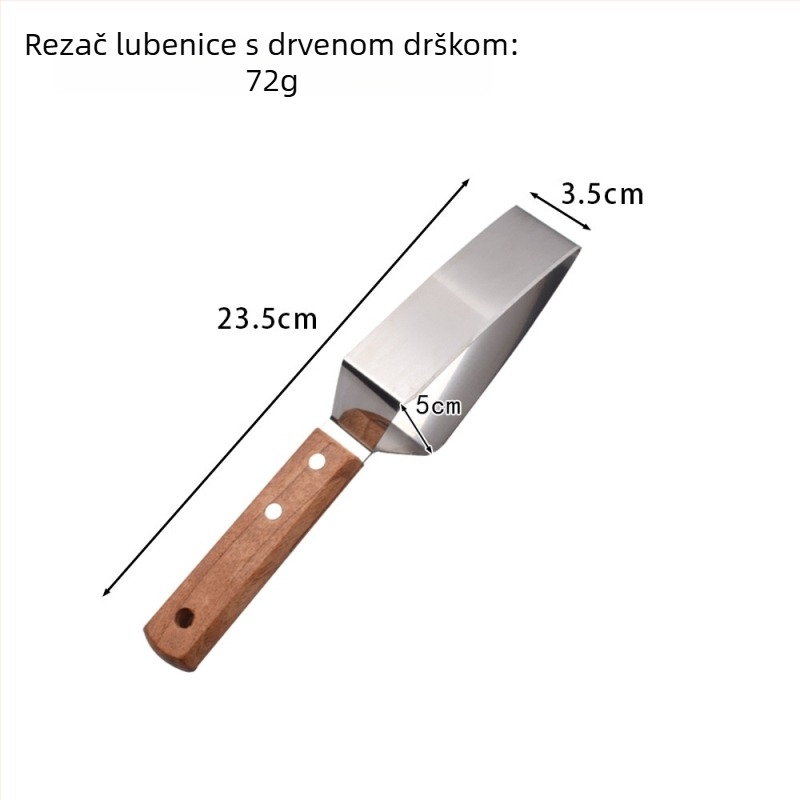 Rezač dinje s drvenom ručkom, alat od nehrđajućeg čelika za voće