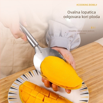 Nerđajući čelični nož za mango i voće — alat za rezanje manga, dinje na kockice i guljenje