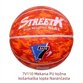 StreetK Street Fighter No. 7 Košarkaška lopta od meke PU kože – za unutarnju i vanjsku upotrebu, veličina 7