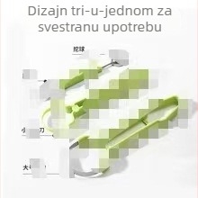 Troje u jedan alat za izdubljivanje voća s dvostrukom glavom – višenamjenska žlica za dinju i lubenicu, set od tri komada