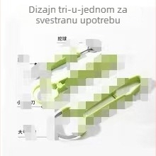 Troje u jedan alat za izdubljivanje voća s dvostrukom glavom – višenamjenska žlica za dinju i lubenicu, set od tri komada