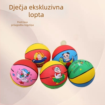 Gumena mini košarkaška lopta za djecu, veličina 3, plava, s otisnutim logom, mogućnost privatne marke