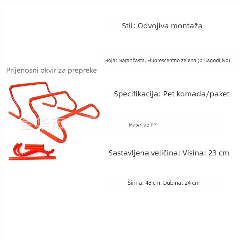 Nove međusobno spojive prepreke za nogometni trening, za djecu, prijenosne