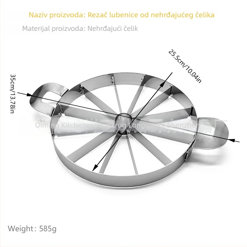 Rezač voća od nehrđajućeg čelika, rezač dinje i lubenice, prijenosni alat za rezanje voća