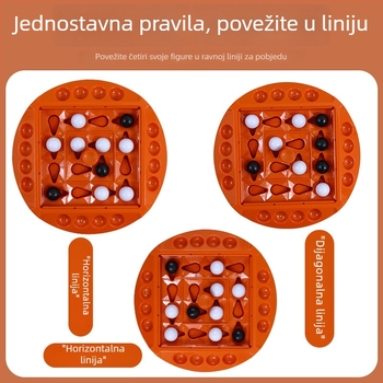 Rotirajuća logička igra za dva igrača — edukativna stolna igra (četiri u nizu)