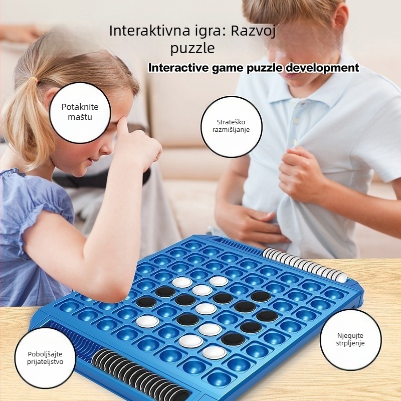 Edukativna društvena igra za roditelje i djecu: Reversi (crno-bijela) za logičko razmišljanje i zaključivanje
